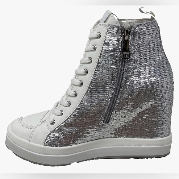 New DKNY Sophie Wedge Sneaker- Size 8 - Picture 2 of 5